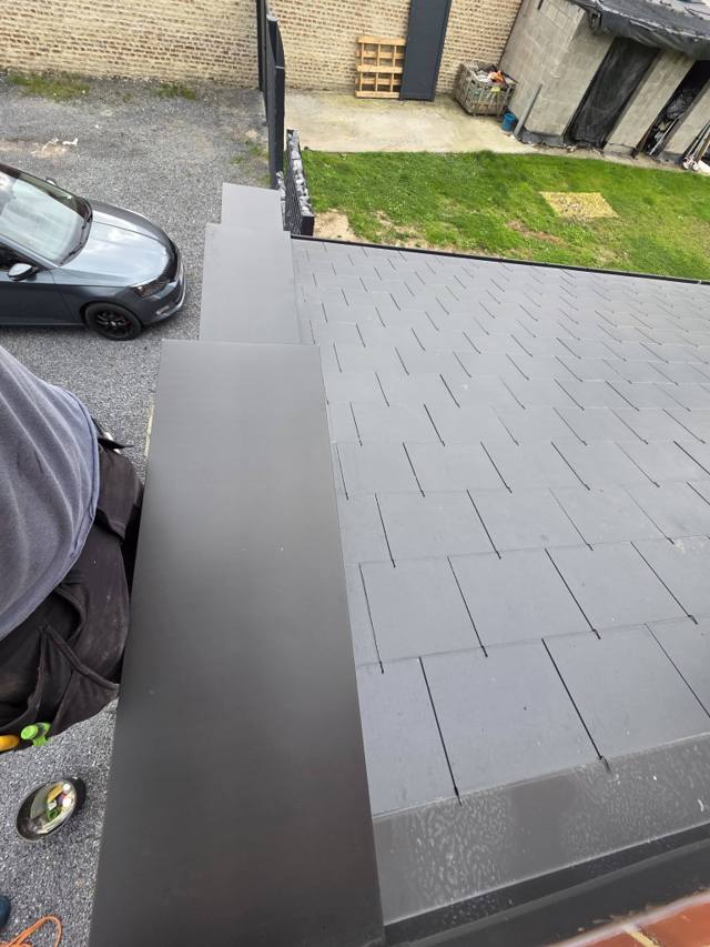 Couvre-Mur en Zinc — chantier Meti Toiture