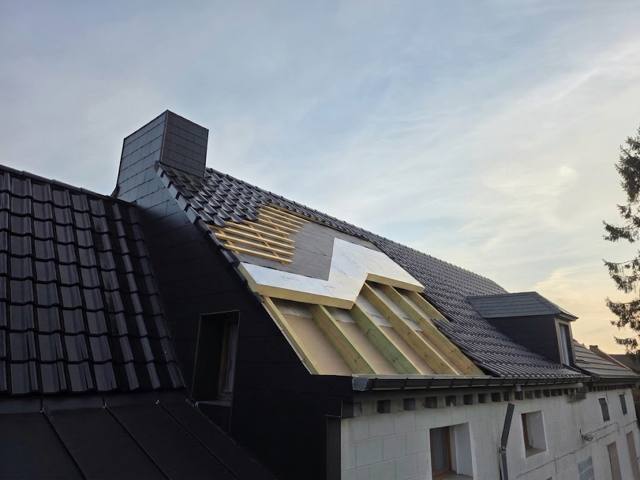 Structure de toiture — chantier Meti Toiture